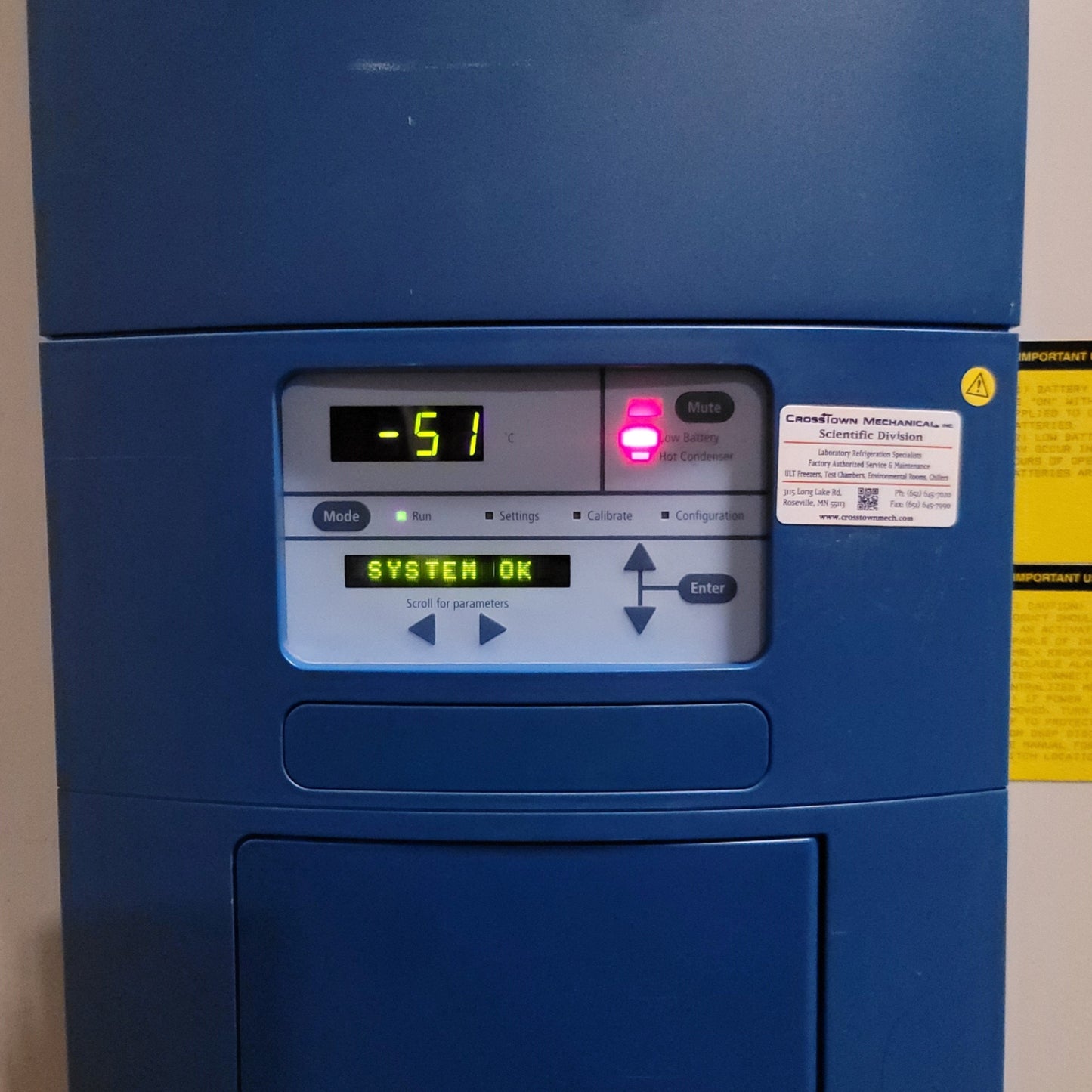 Used VWR 5603 Ultra Low Temperature Freezer 13cu.ft., -50°C To -86°C, 120VAC 16A