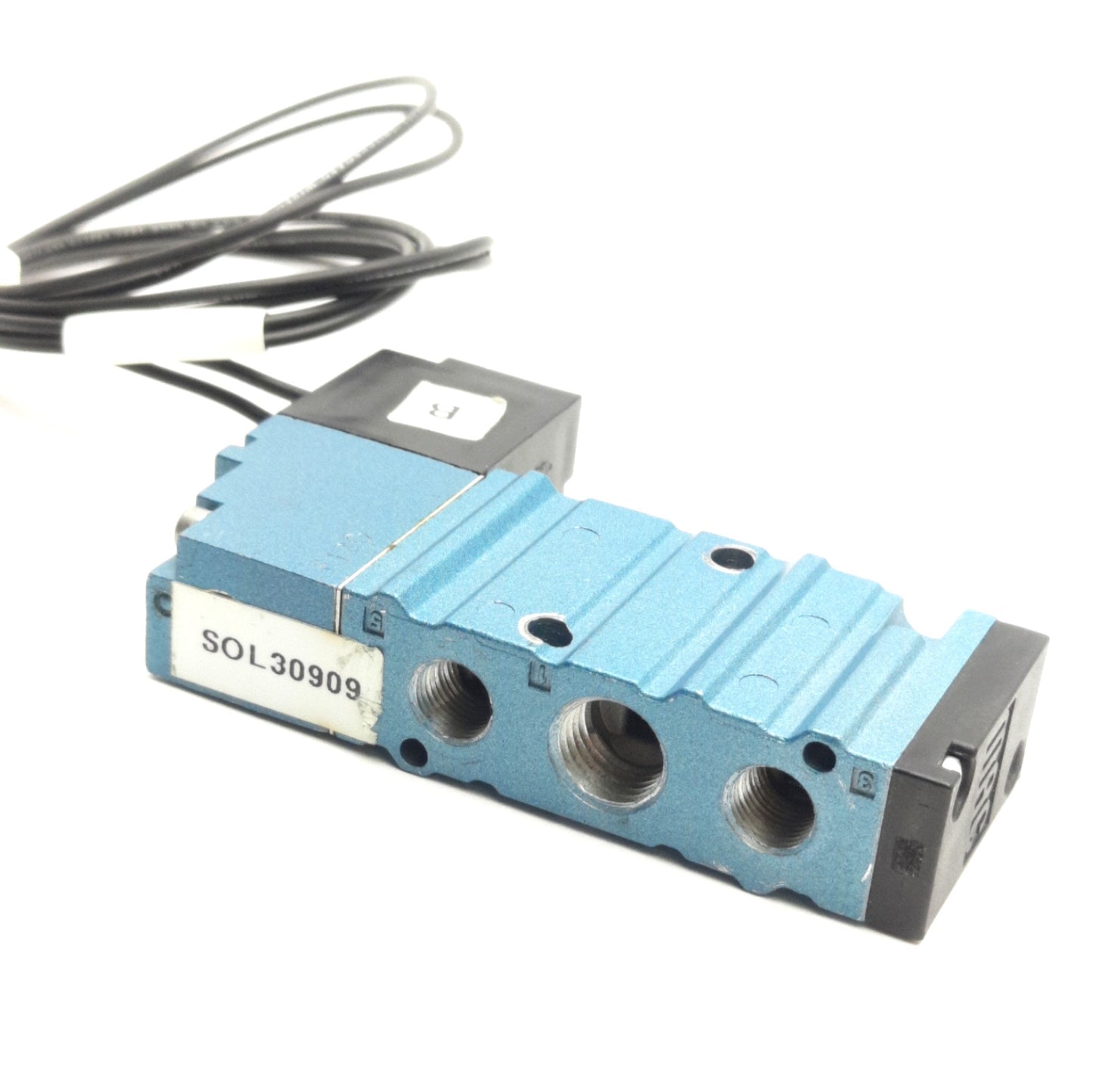 Used Mac Valves 411A-BOB-DP-DFBC-1BA Solenoid Valve, 5/2Way, 1/4" NPTF, 24VDC Coil