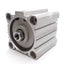 Used SMC NCDQ2B80-50D Compact Pneumatic Cylinder, ø80mm Bore, 50mm Stroke, 3/8in NPT