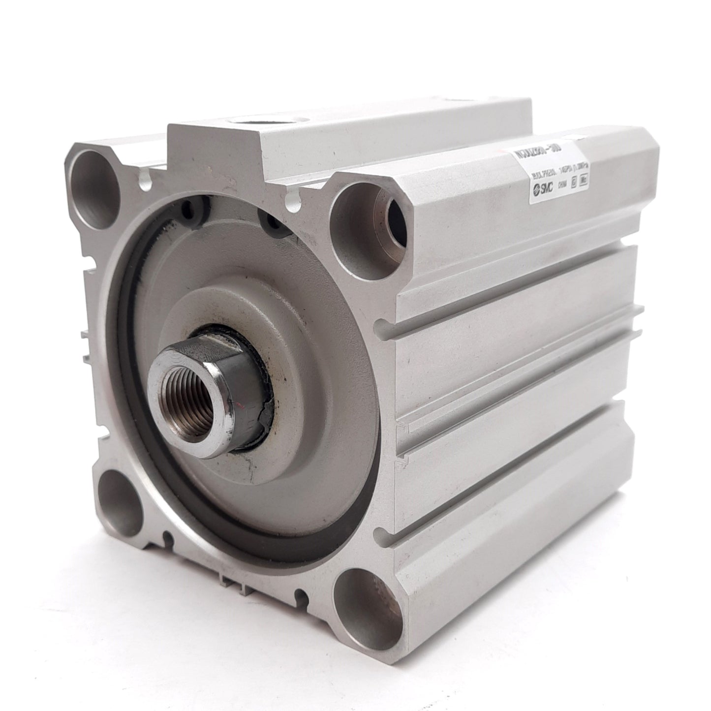 Used SMC NCDQ2B80-50D Compact Pneumatic Cylinder, ø80mm Bore, 50mm Stroke, 3/8in NPT