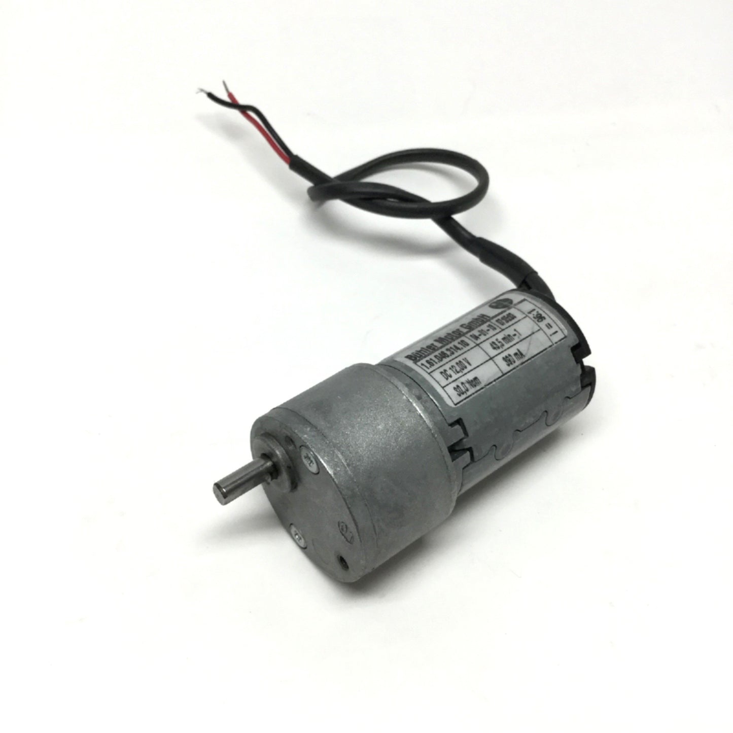 Used Buhler 1.61.046.314.10 Compact DC Gear Motor 12VDC, 43.5RPM, 96:1 Ratio, 30Ncm