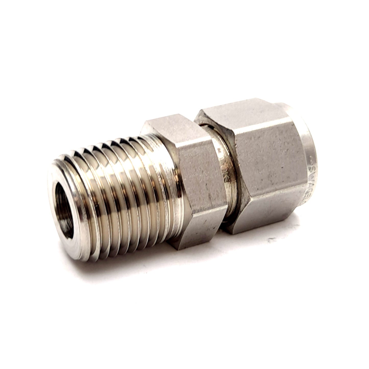 Used Swagelok SS-810-1-8 Male Adapter, 1/2 in. Tube, 1/2 in. Male NPT, 7700psig