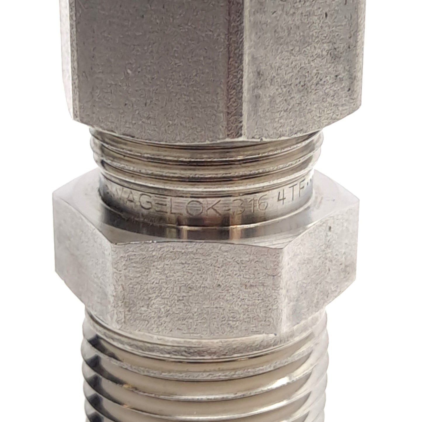 Used Swagelok SS-810-1-8 Male Adapter, 1/2 in. Tube, 1/2 in. Male NPT, 7700psig