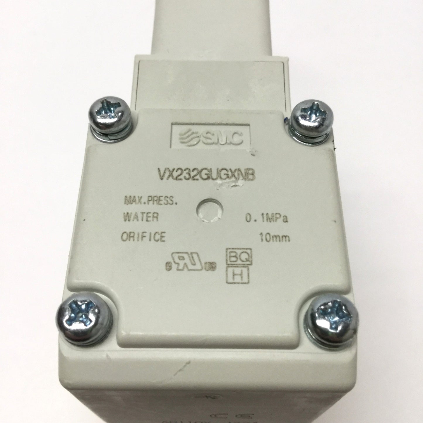 Used SMC VX232GUGXNB Solenoid Valve For Water, NC, 1/2" NPT, 0.1MPa, 110VAC Coil
