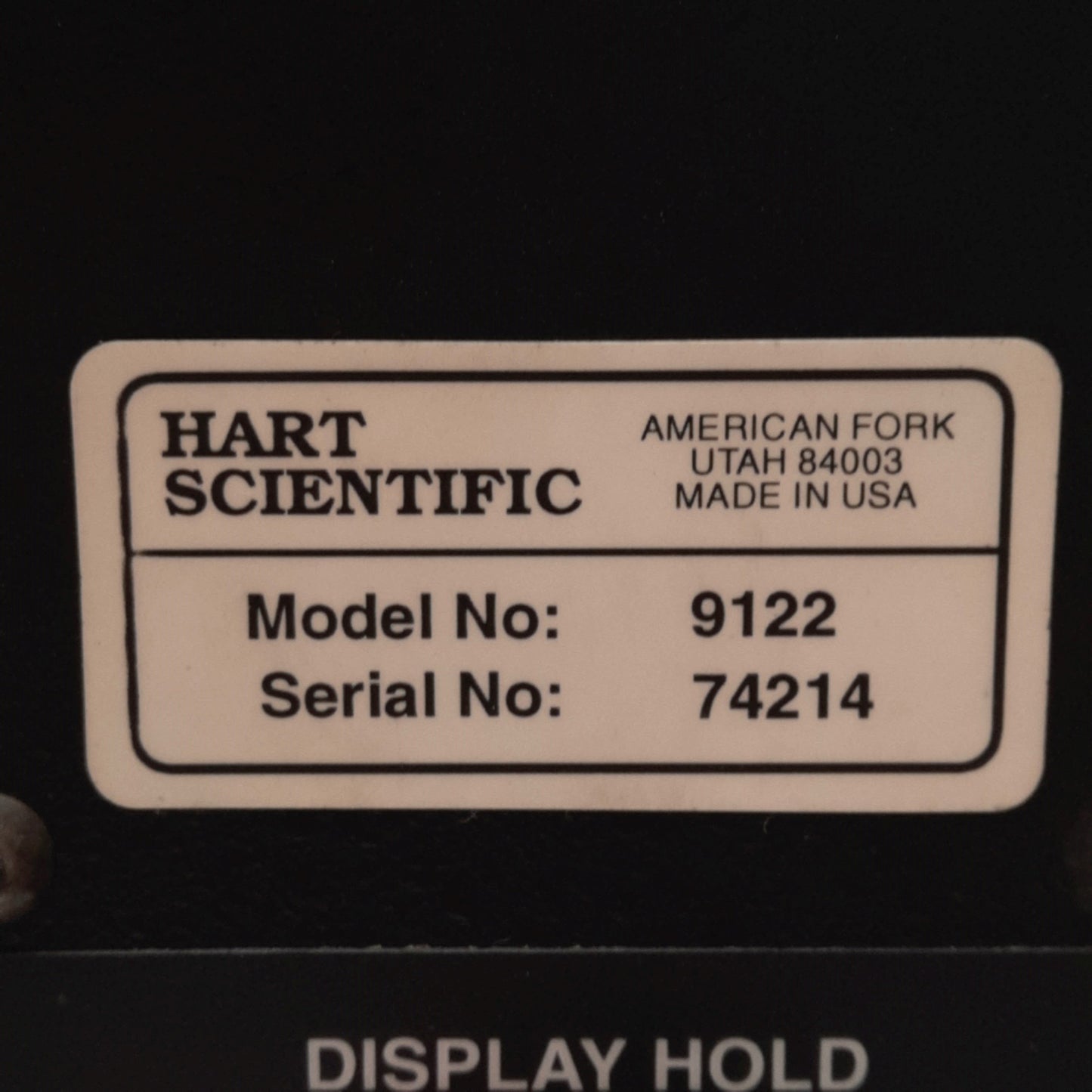 Used Hart Scientific 9122 Dry-Well Calibrator 35-600°C, (4x) ø3/4in Test Wells 115VAC