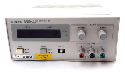 Used Agilent HP E3610A Bench DC Power Supply Dual Range 0-8Vdc @ 0-3A,0-15Vdc @ 0-2A