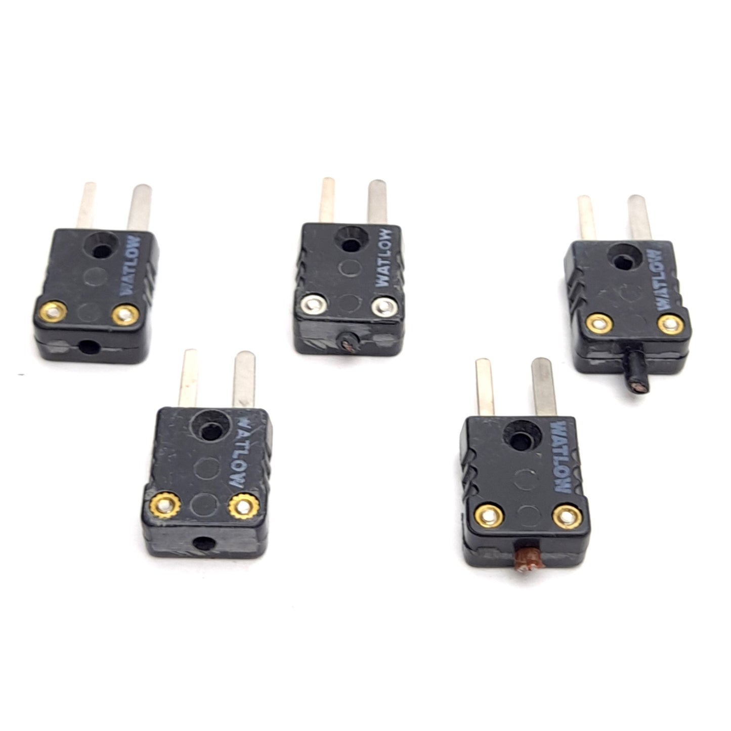 Used Lot of 5 Watlow MCM-J-NAT Thermocouple Connector Mini-Male, Type J