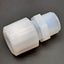 Used Parker GAMS-1212 Pargrip Male Straight Adapter PFA, 3/4" NPT, 3/4" Tube, 125psi
