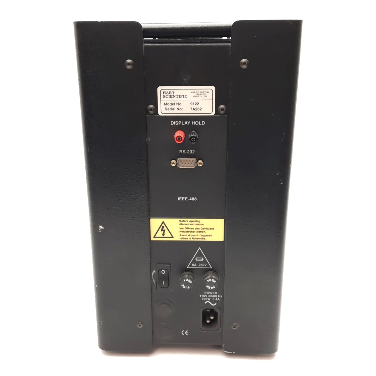 Used Hart Scientific 9122 Dry-Well Calibrator 35-580°C, (4x) ø3/4in Test Wells 115VAC