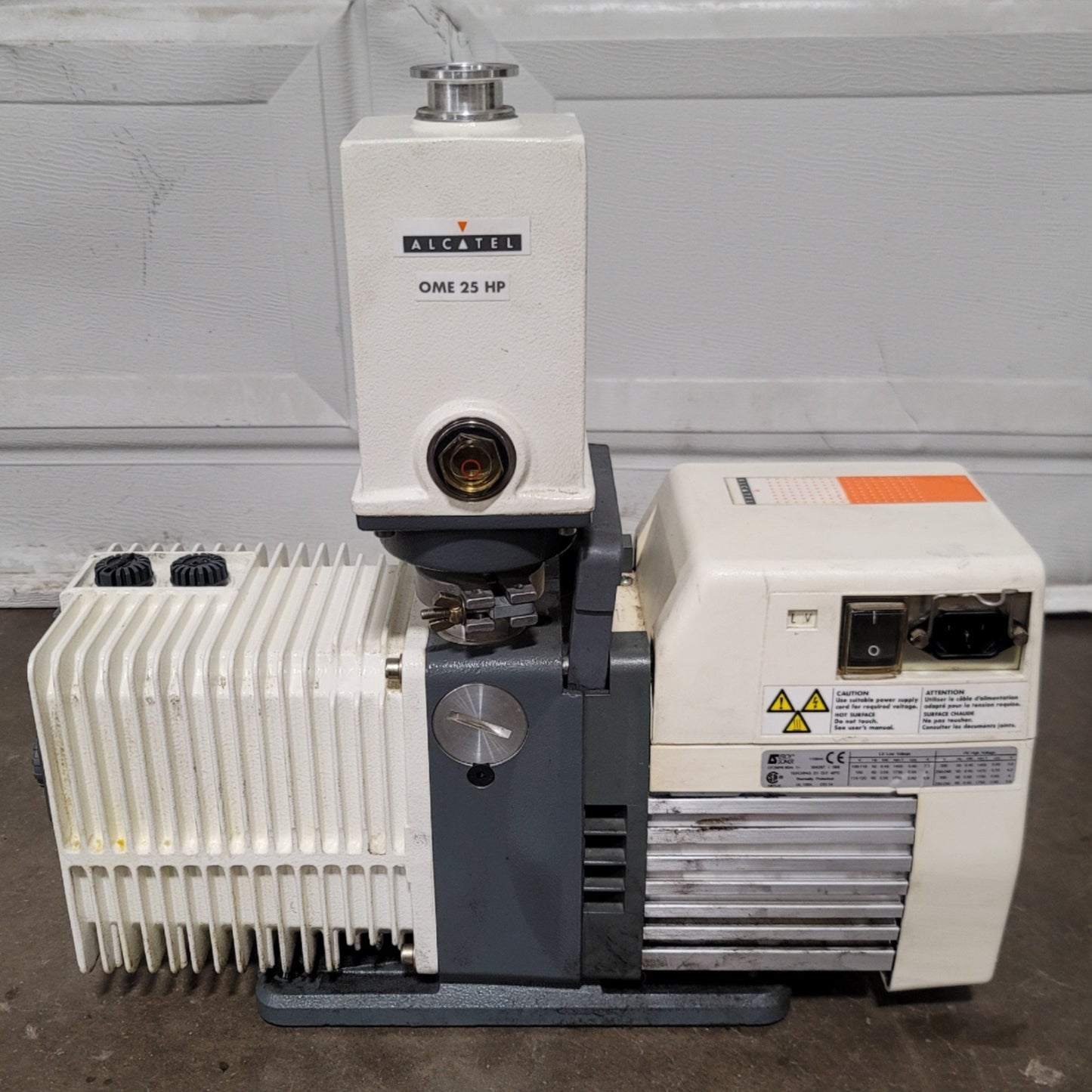 Used Alcatel Pascal 2010 I Analytical Dual Stage Rotary Vane Vacuum Pump, 115/220VAC