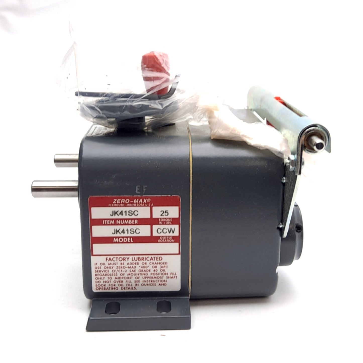 New Zero-Max JK41SC Adjustable Speed Drive W/ Screw Control, 25 in-lbs, 0-400 RPM