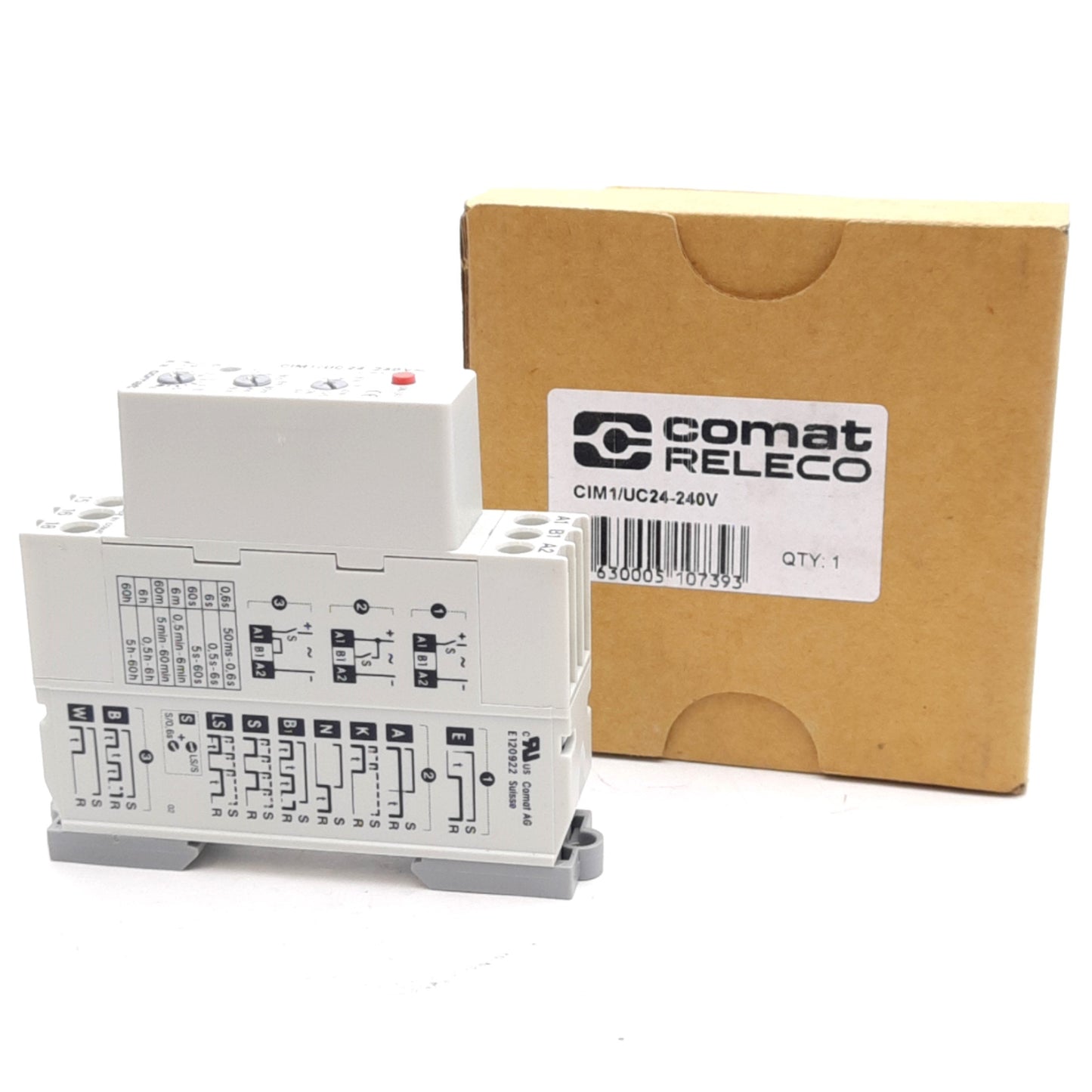 New Comat Releco CIM1/UC24-240V Multifunction Time Relay, 1 CO, 16A 250VAC, DIN Rail