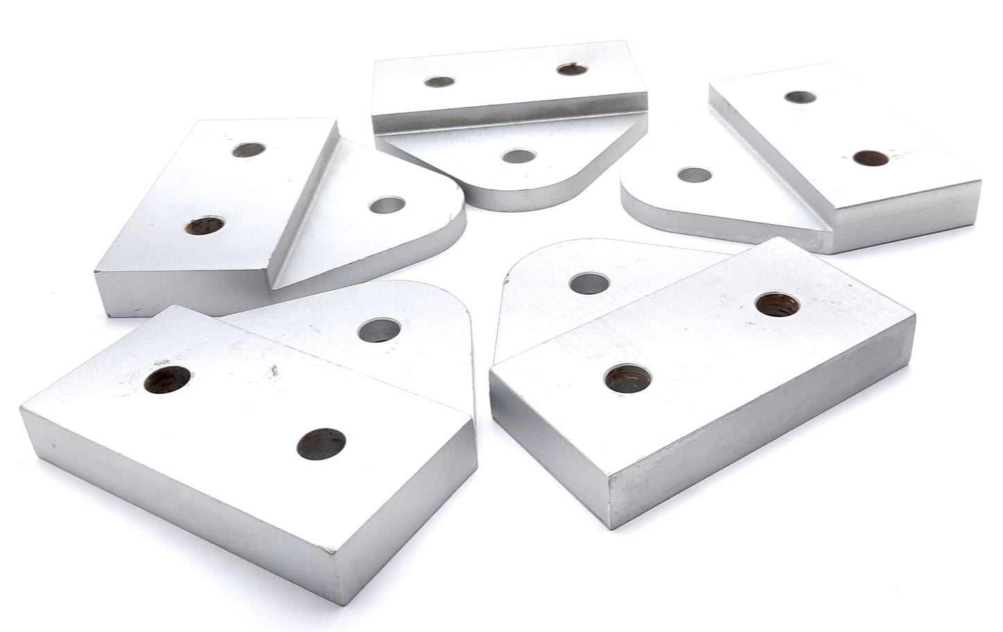 Used Lot of 5 80/20 4392 Recessed Triangular Pivot Plate 15 Series 3 Hole 3" x 3"