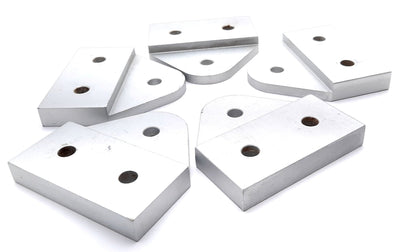 Used Lot of 5 80/20 4392 Recessed Triangular Pivot Plate 15 Series 3 Hole 3" x 3"