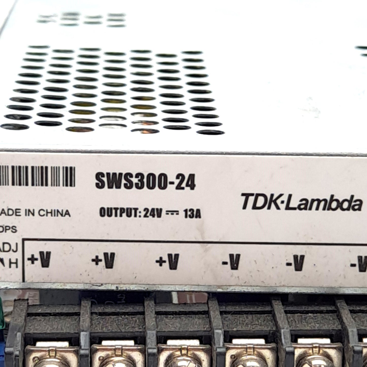 Used TDK Lambda SWS300-24 Power Supply In: 100-240VAC 50/60Hz 4.4A, Out: 24VDC 13A