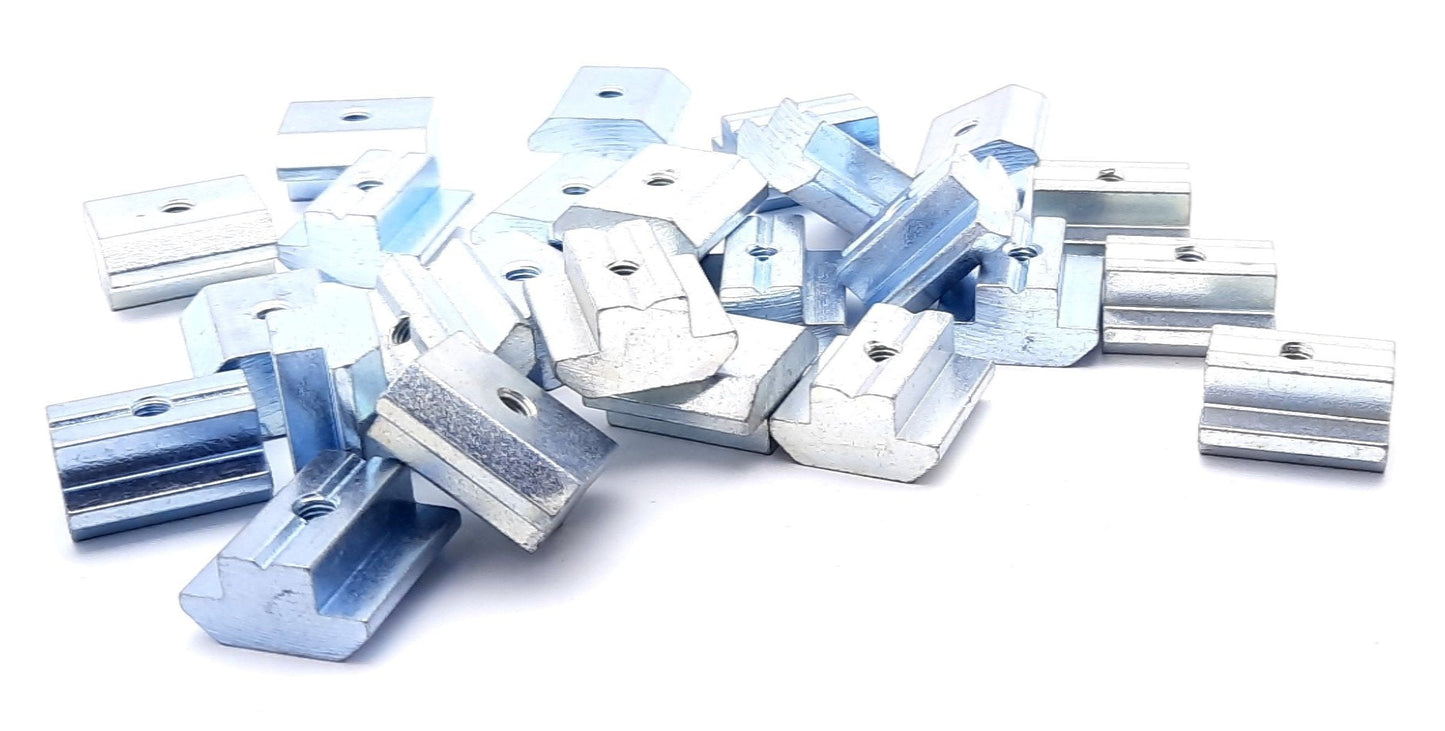 New Lot of 25 80/20 13046 Self-Aligning Slide-in T-Nut Series 45 M4 Thread 20x19.5mm