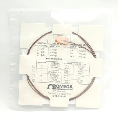 New – Open box Omega Engineering CO3-J Surface Mount Thermocouple, Type J, 1m Lead