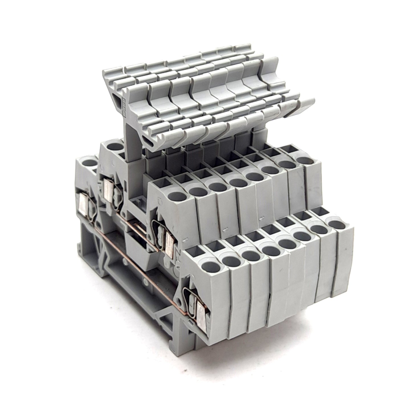 Used Lot of 8 Wago 280-519 4-Conductor Double Deck Terminal Block, 500V 20A, 2 Pole