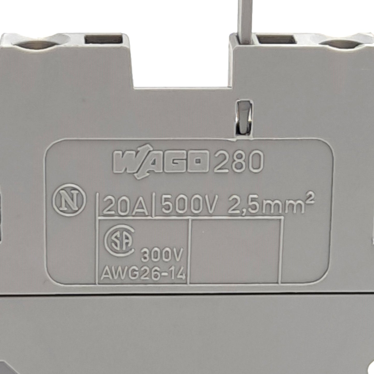Used Lot of 8 Wago 280-519 4-Conductor Double Deck Terminal Block, 500V 20A, 2 Pole