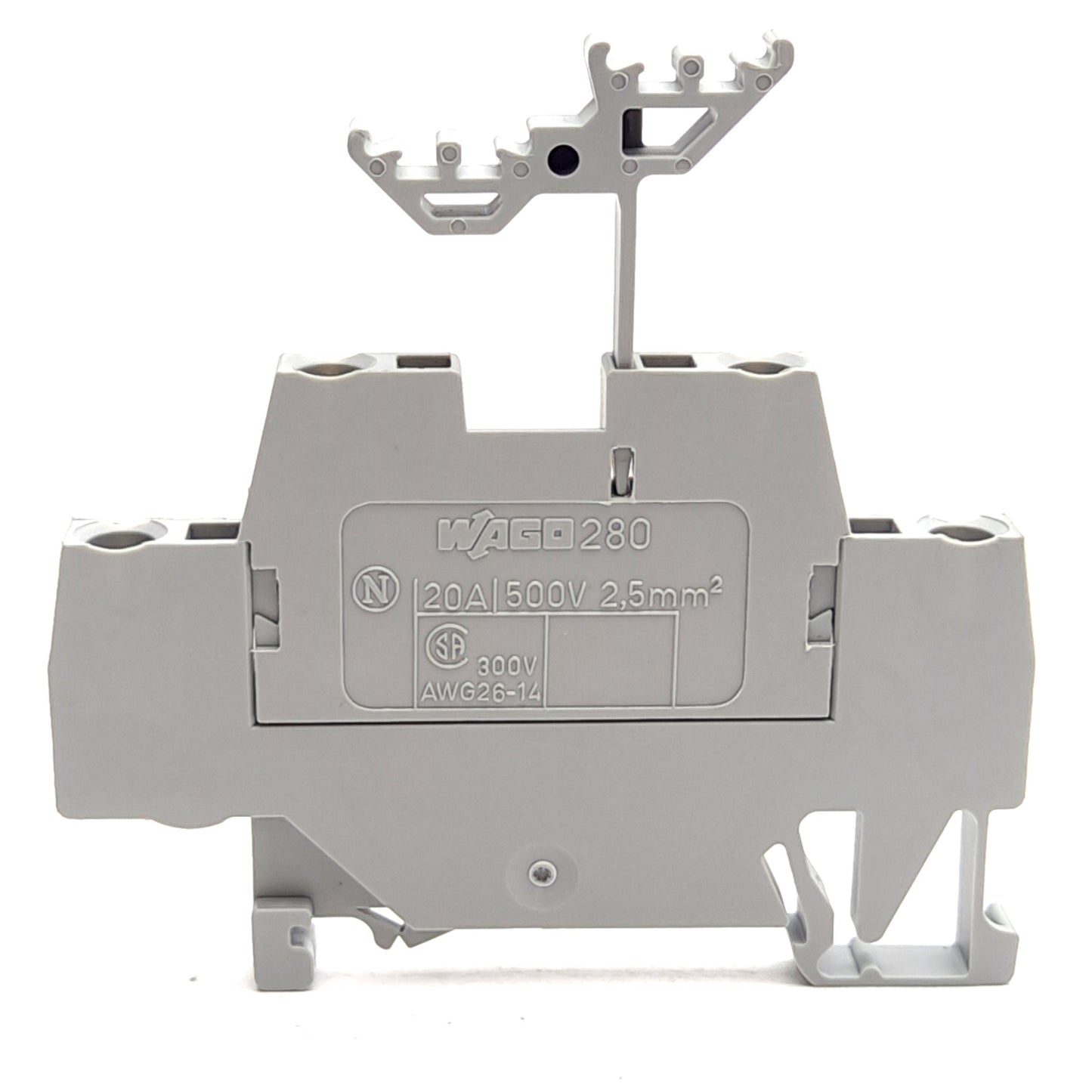 Used Lot of 8 Wago 280-519 4-Conductor Double Deck Terminal Block, 500V 20A, 2 Pole