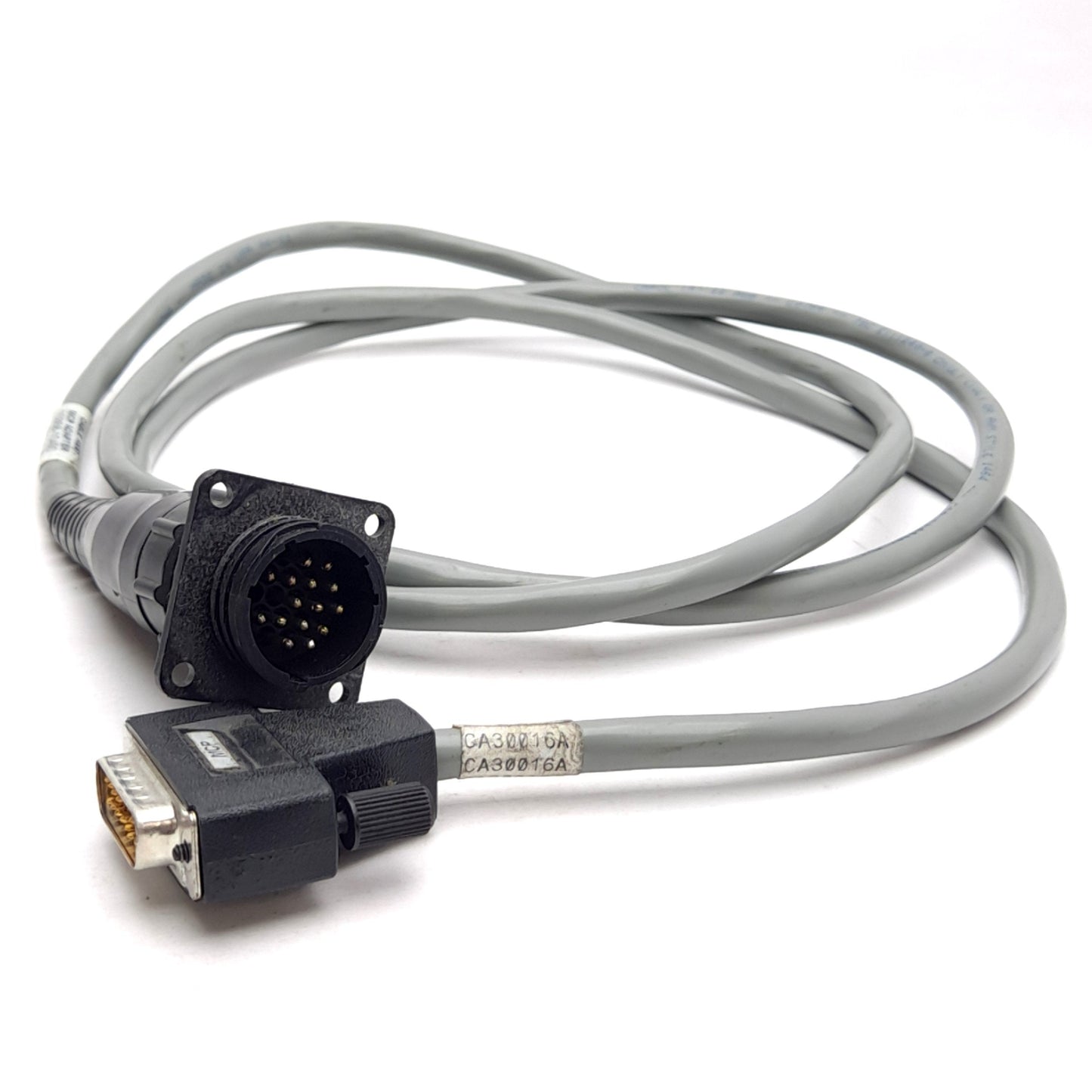 Used Adept 10356-10400 Rev A MCP Adapter Cable, 15-Pin D-Sub to 16-Pin MS Round, 2m