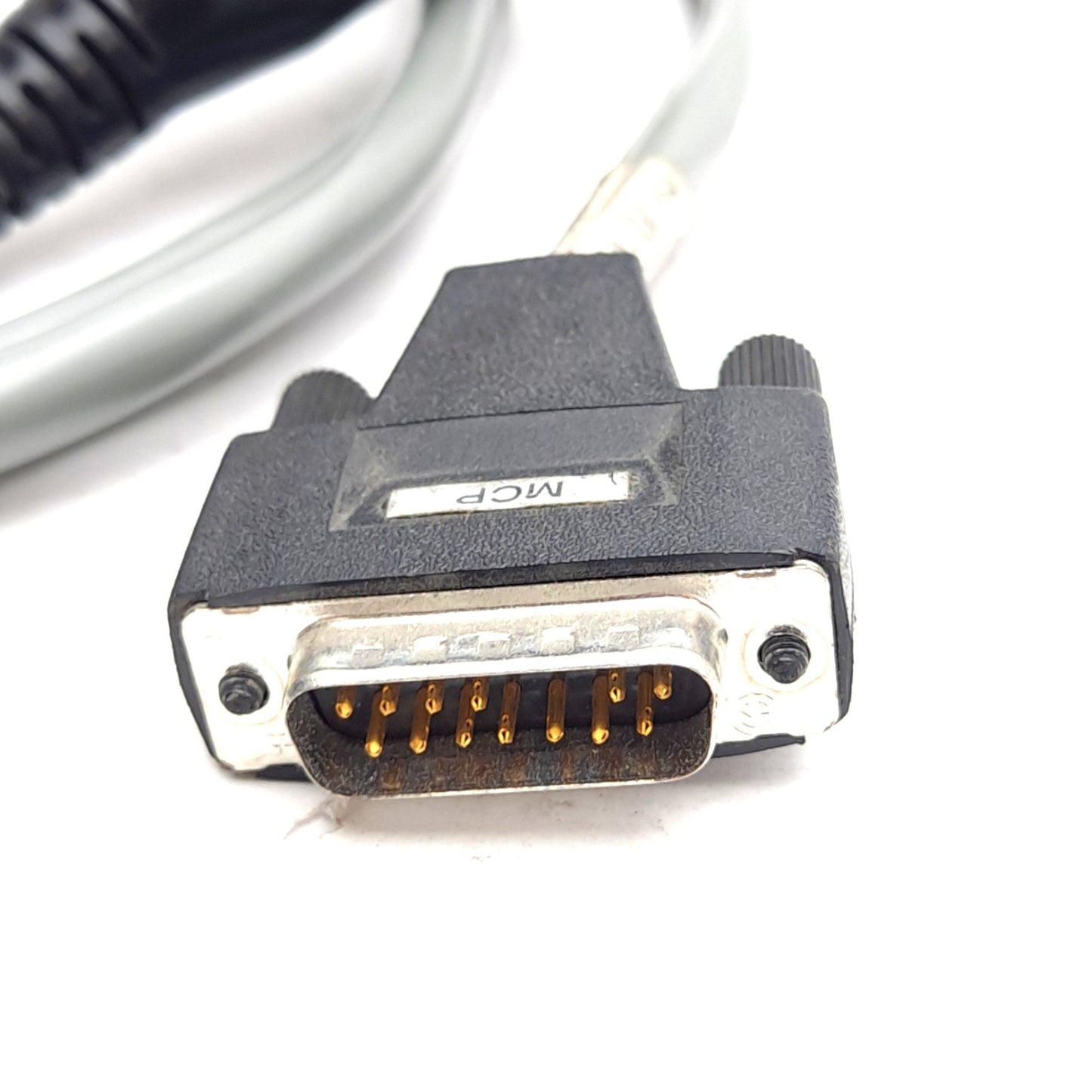 Used Adept 10356-10400 Rev A MCP Adapter Cable, 15-Pin D-Sub to 16-Pin MS Round, 2m