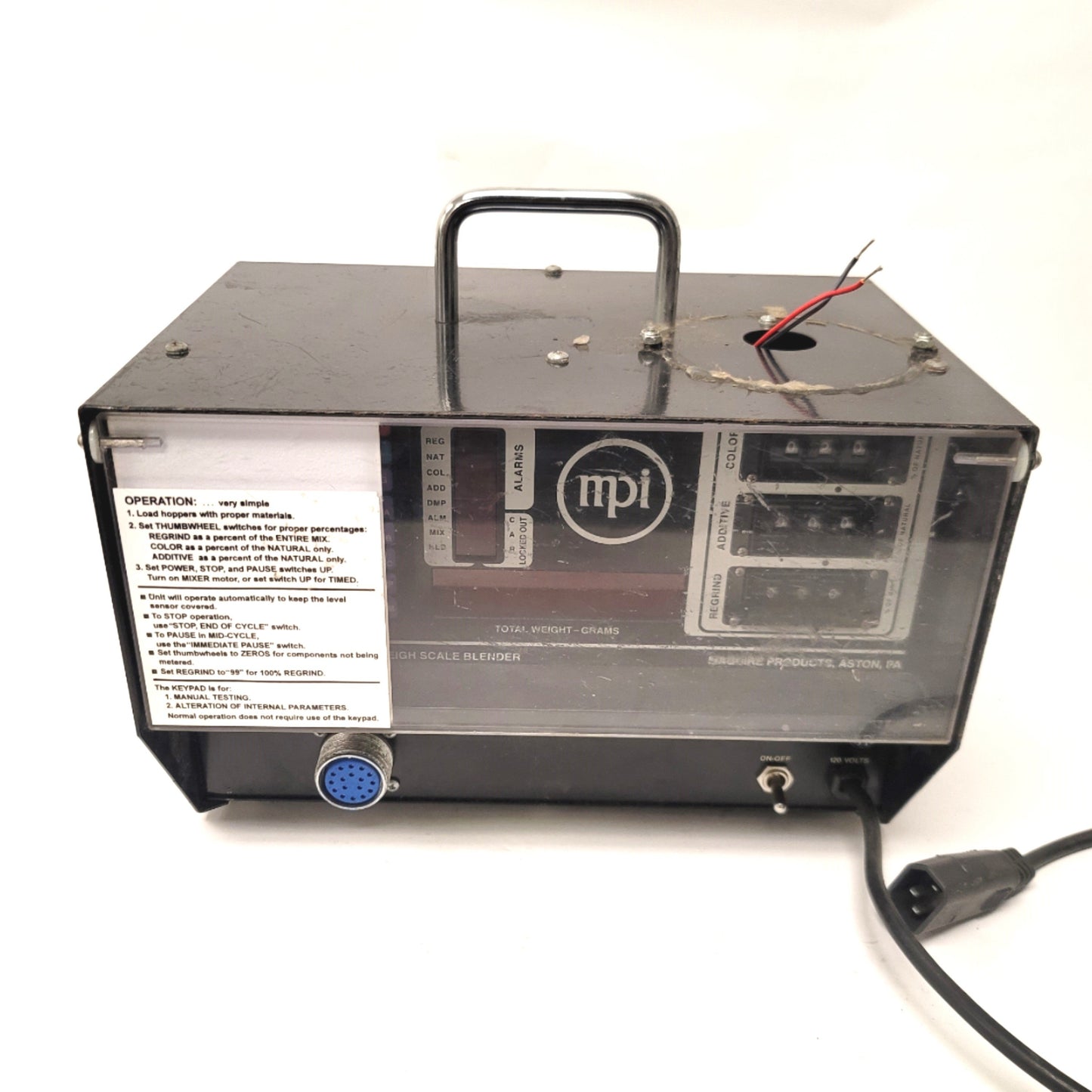 Used Maguire WSB MB Micro Blender Gravimetric Blender Controller, 100lbs/hr, 120VAC