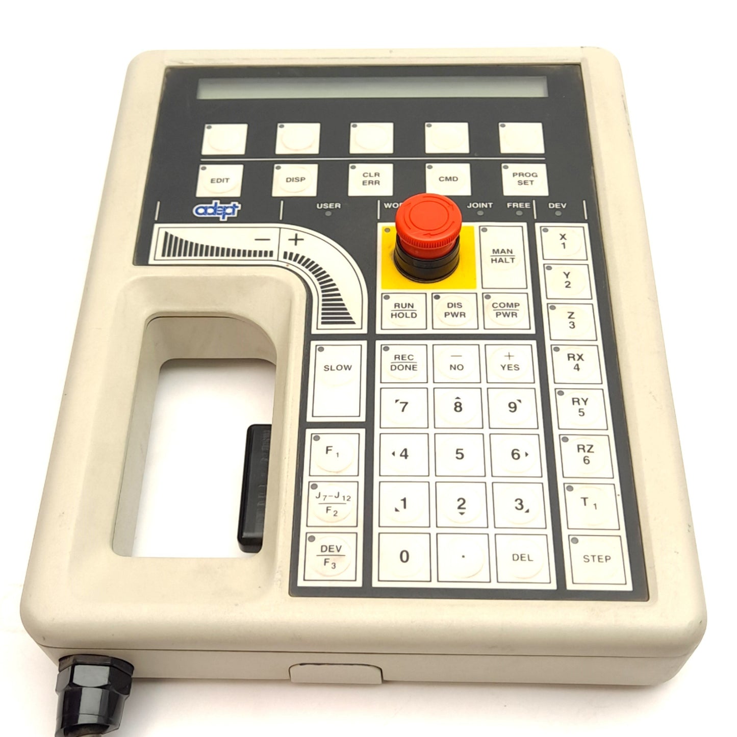 Used Adept 10332-11506 Rev D MCP4 Manual Control Operator Teach Pendant w/ Trigger