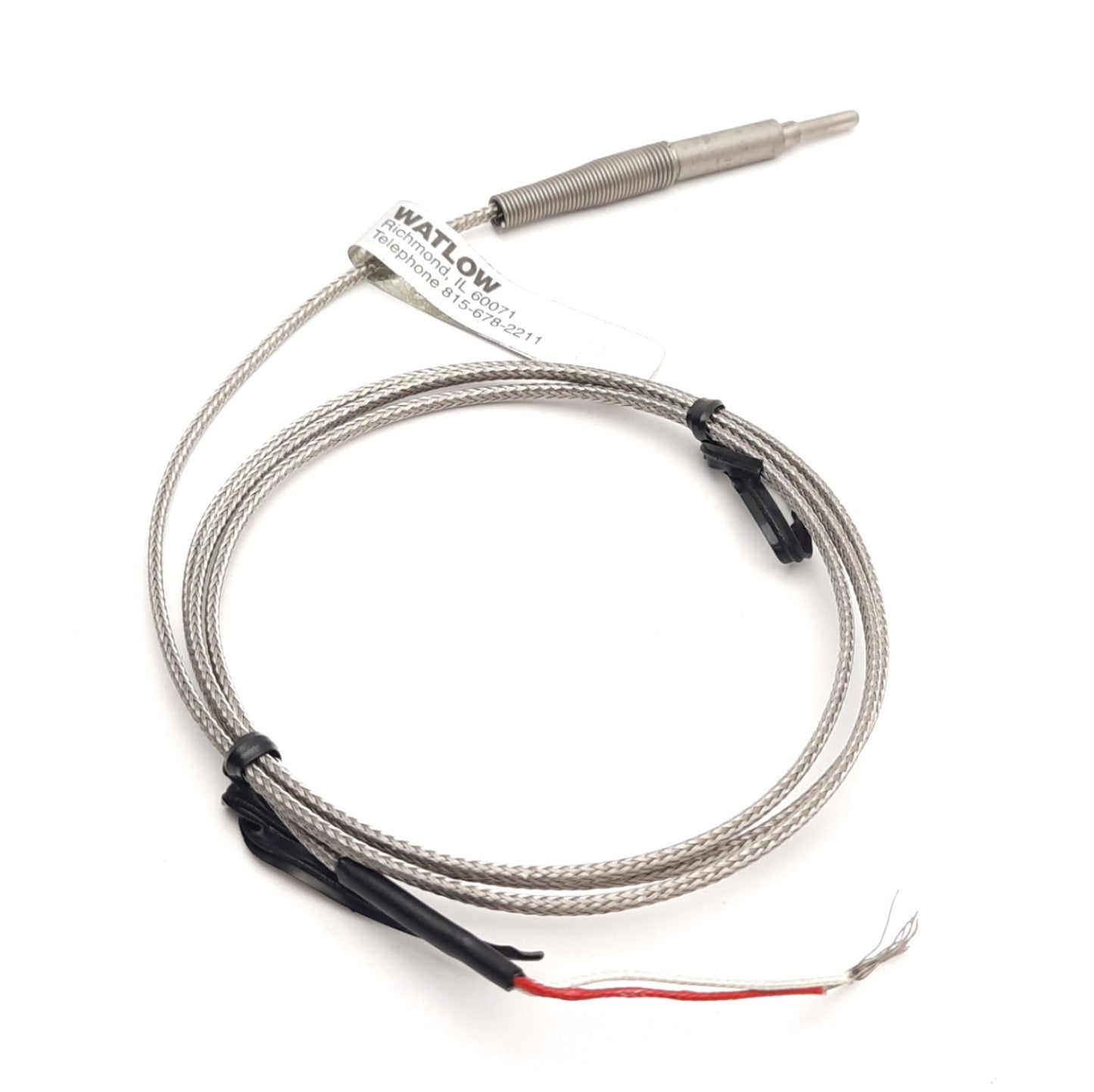 Used Watlow AFGK0TF004UJ030 Thermocouple, Type J, 0.125in x 0.5in Sheath, 3Ft SS Lead