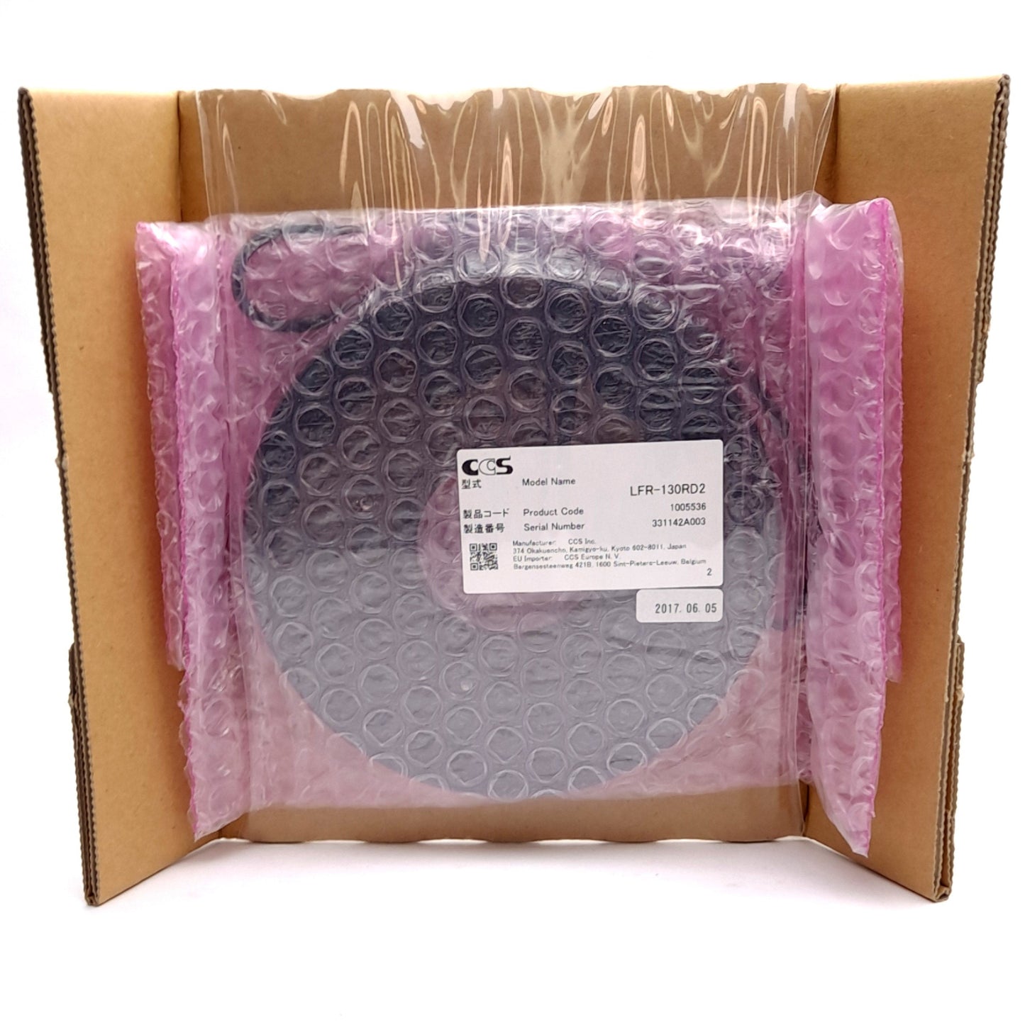 New CCS LFR-130RD2 Ring Light, Red 630nm, 24VDC 4.6W, ID: 44mm, OD: 125mm