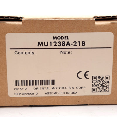 New Oriental Motor MU1238A-21B AC Axial Fan, 115VAC, 106CFM, 46dB, 4.69x4.69x1.5in