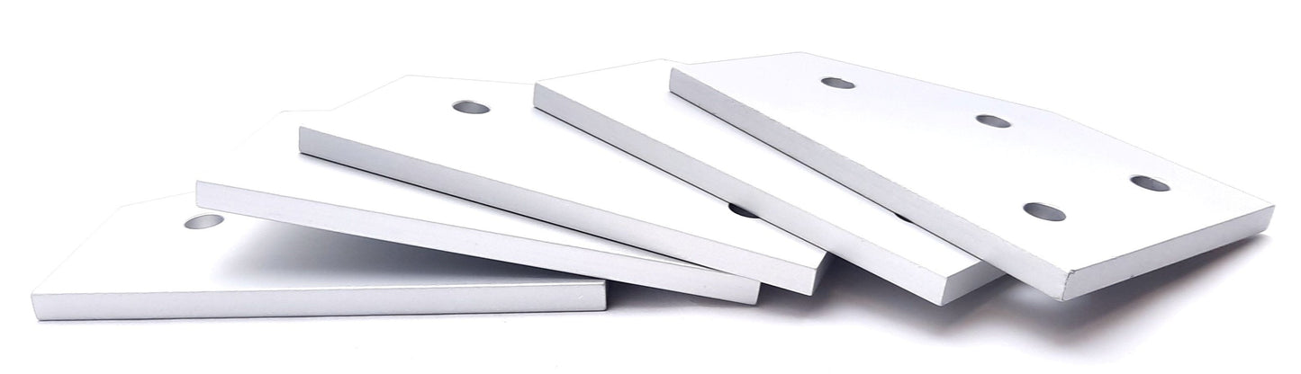 New Lot of 5 80/20 4361 60 Degree Angled Flat Plate 15 Series 4 Hole 4.5" x 3"