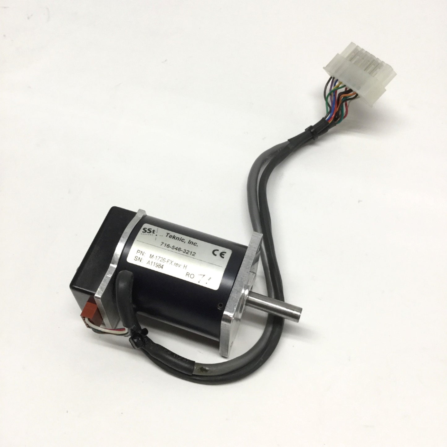 Used Teknic M-1726-FX Brushless Servo Motor 20-90VDC NEMA 17 w/4000 count/rev Encoder