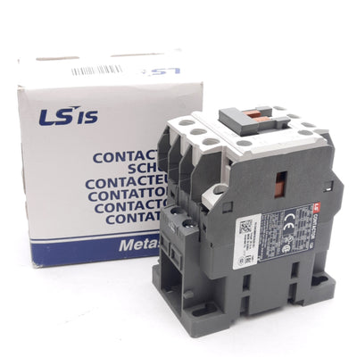 New LS Electric MC-12b-AC120V Contactor 600V, 3-Pole, 1NO+1NC, 120VAC Coil, DIN Rail