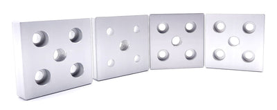 New Lot of 2 80/20 25-2131 Center Tap Base Plate: 50mm x 50mm with M10 Tap 25 Series