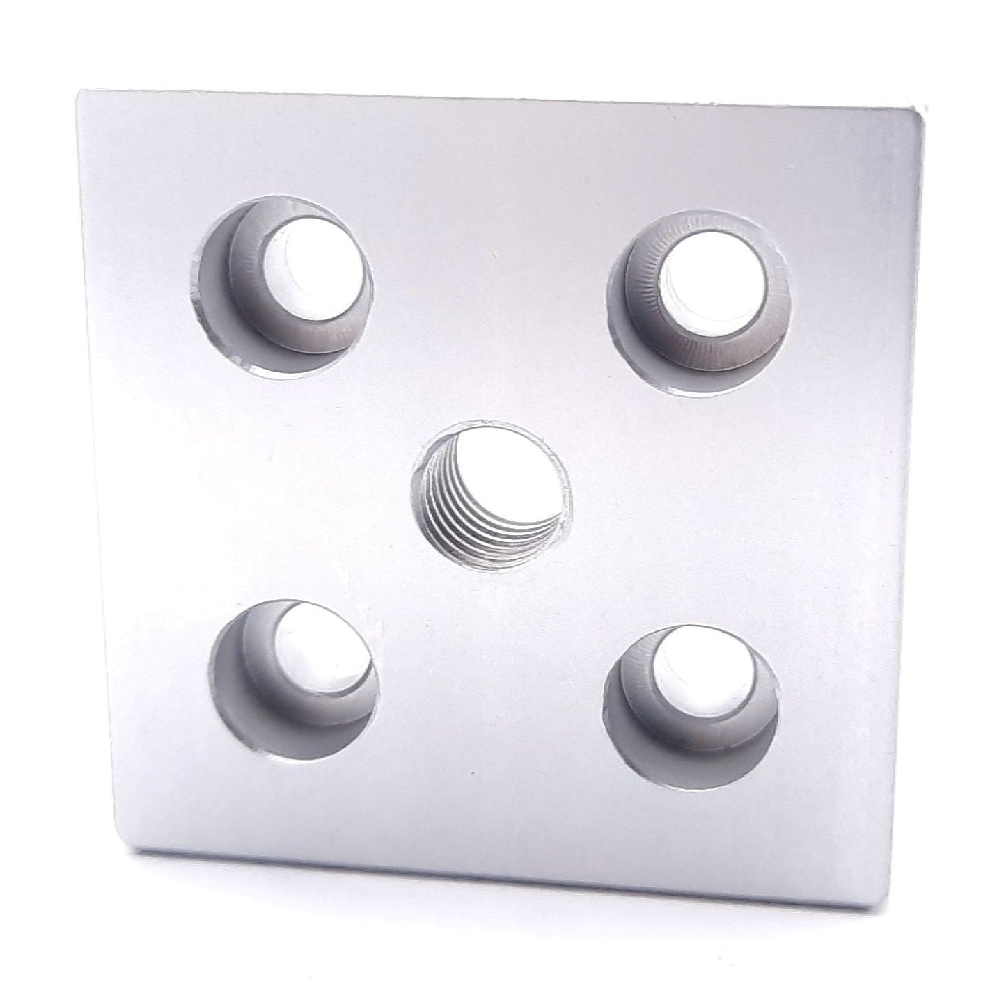 New Lot of 2 80/20 25-2131 Center Tap Base Plate: 50mm x 50mm with M10 Tap 25 Series
