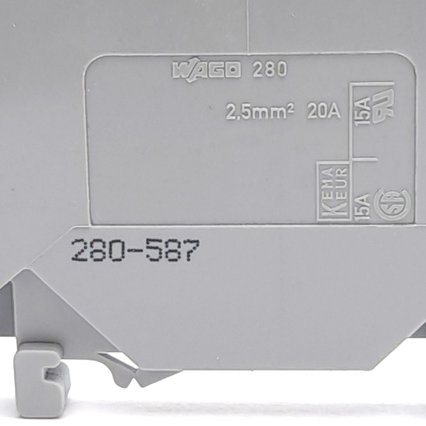 New – Open box Lot of 8 Wago 280-587 4-Conductor Terminal Block, 400V 20A, 4-Level, 2-Potential