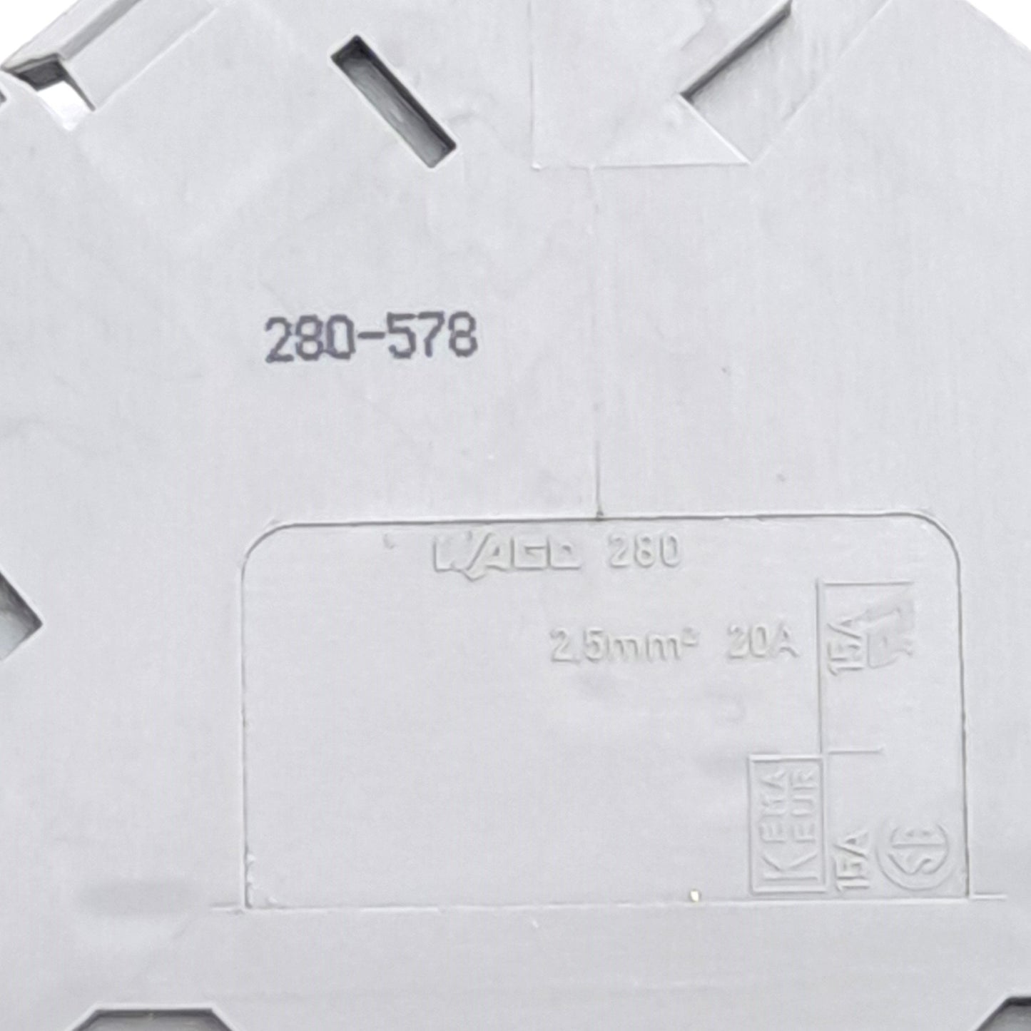 New – Open box Lot of 4 Wago 280-578 3-Conductor Terminal Block, 400V 20A, 4-Level, 2-Potential