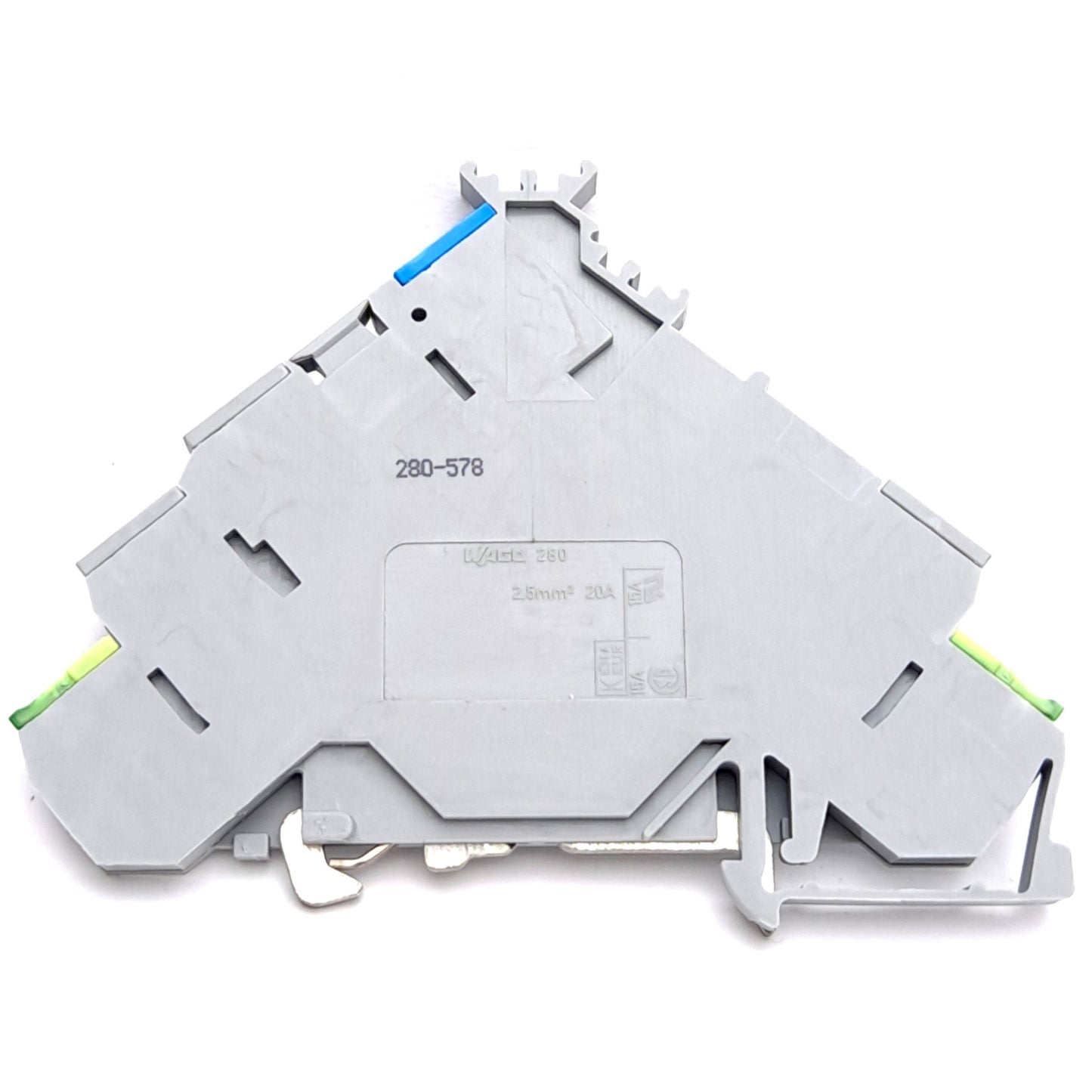 New – Open box Lot of 4 Wago 280-578 3-Conductor Terminal Block, 400V 20A, 4-Level, 2-Potential