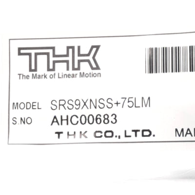New THK SRS9XNSS+75LM Miniature Linear Guide Assembly, 75mm Rail, 40.8x20mm Carriage