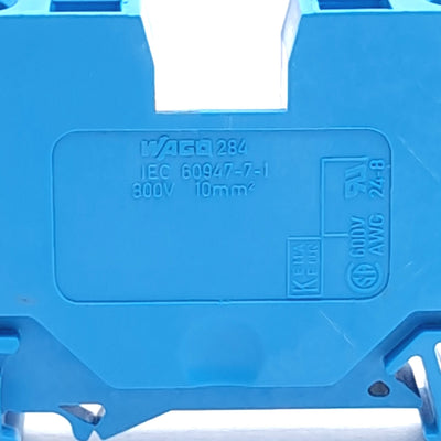 New – Open box Lot of 7 Wago 284-604 2-Conductor Terminal Block, 800V 57A, 1-Level, 1-Potential