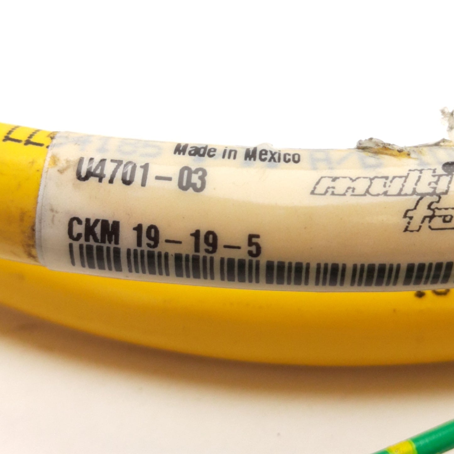 Used Turck CKM 19-19 Actuator/Sensor Cord, M23 19-Pin Female, 150V 9A, 1m Length
