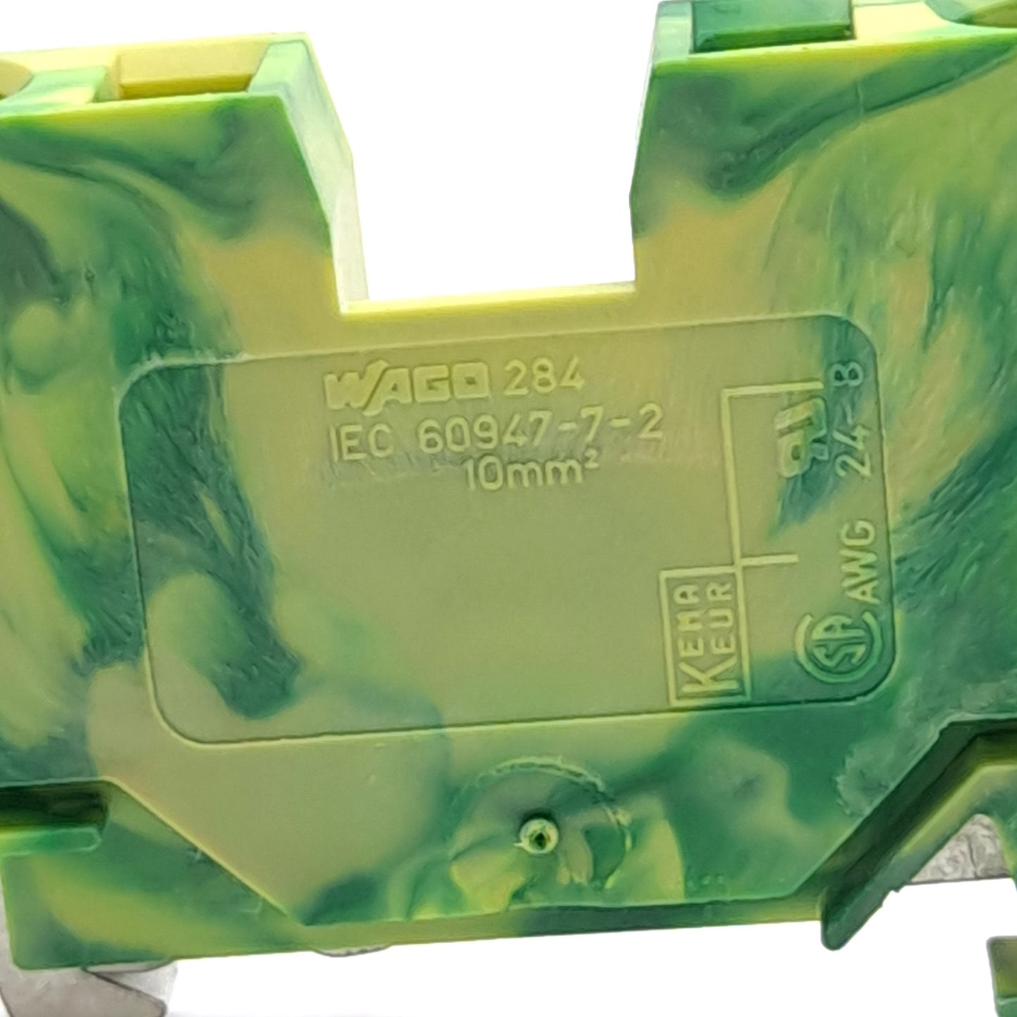 New – Open box Lot of 7 Wago 284-607 2-Conductor Grounding Terminal Block, Cage Clamp, 1-Level