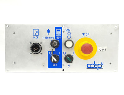 Used Adept Tech. 30350-10352 CIP2 Machine Interface Panel, RS232, 12" x 5-3/16"