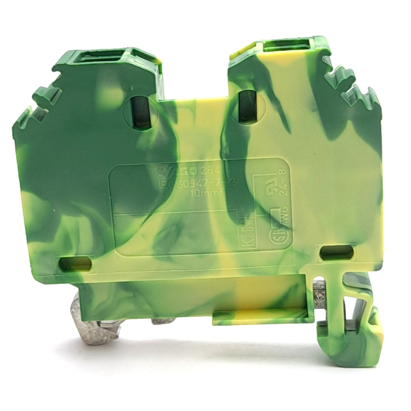 New – Open box Lot of 7 Wago 284-107 2-Conductor Grounding Terminal Block, Cage Clamp, 1-Level