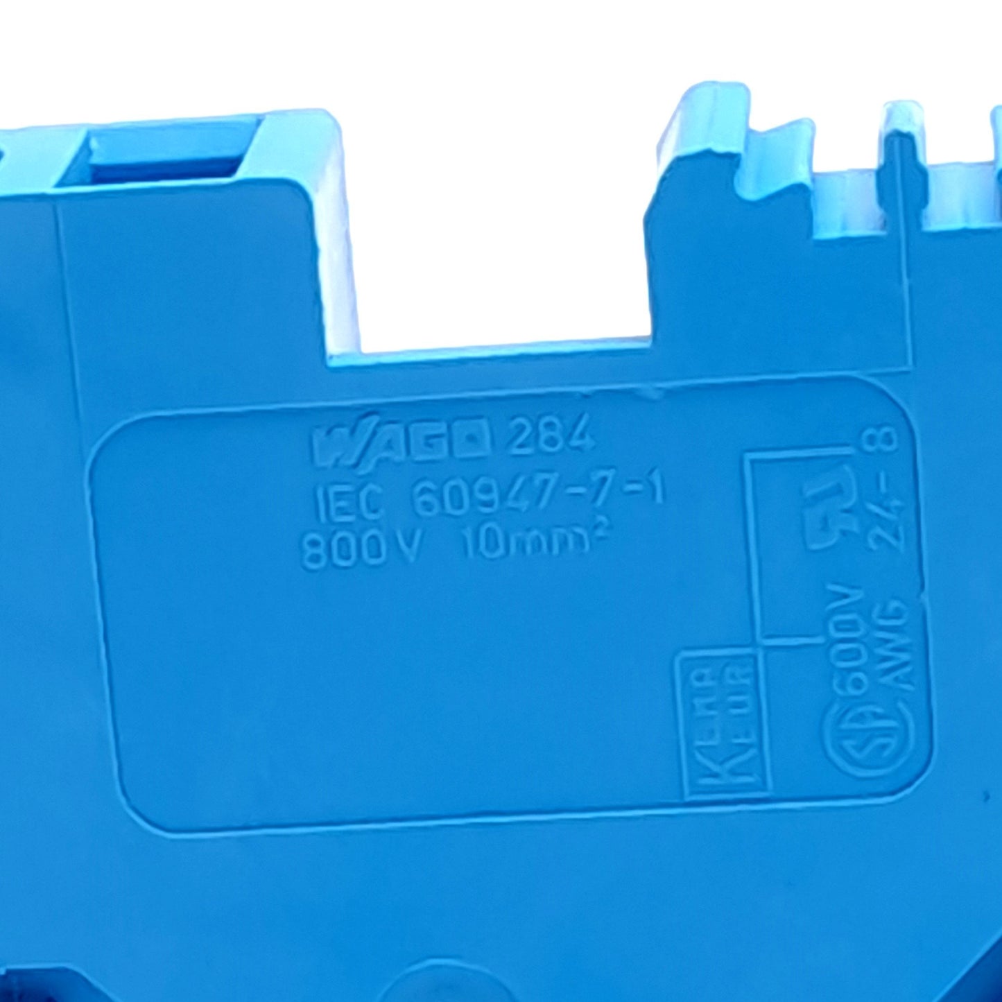 New – Open box Lot of 6 Wago 284-684 3-Conductor Terminal Block, 800V 57A, 1-Level, 1-Potential