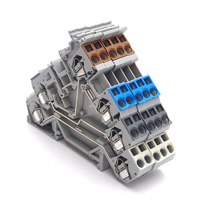New – Open box Lot of 5 Wago 280-588 4-Conductor Terminal Block, 125V 5A, 4-Level, 5-Potentials