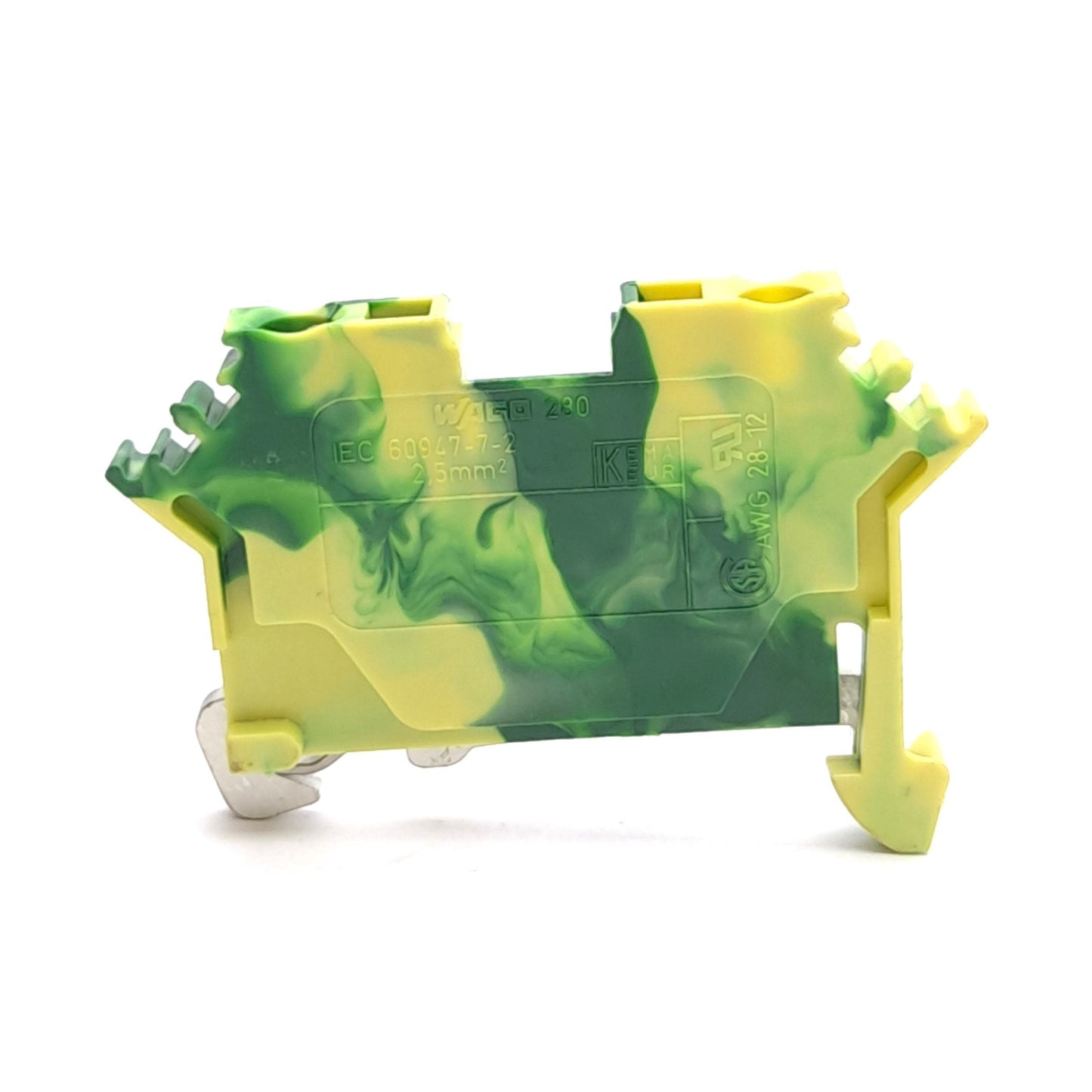 New – Open box Lot of 5 Wago 280-607 2-Conductor Grounding Terminal Block, Cage Clamp, 1-Level