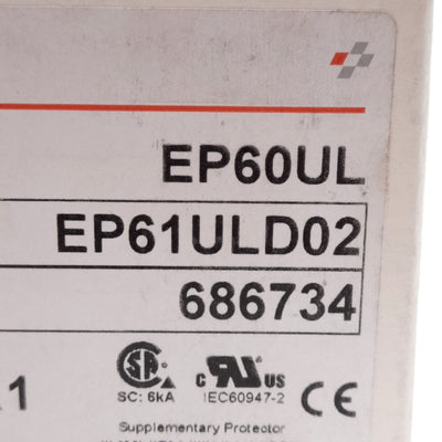 New General Electric EP61ULD02 Circuit Breaker, 1-Pole, 277VAC 2A, D Curve, DIN Rail