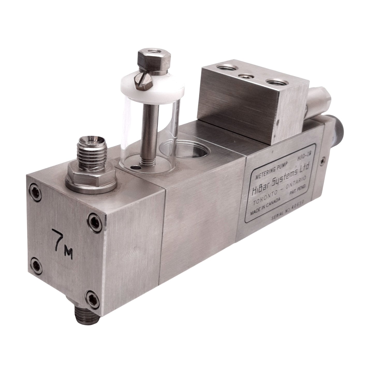 Used Hibar Systems HBD-1B 7M Precision Dispensing/Metering Pump 1.220cc Max